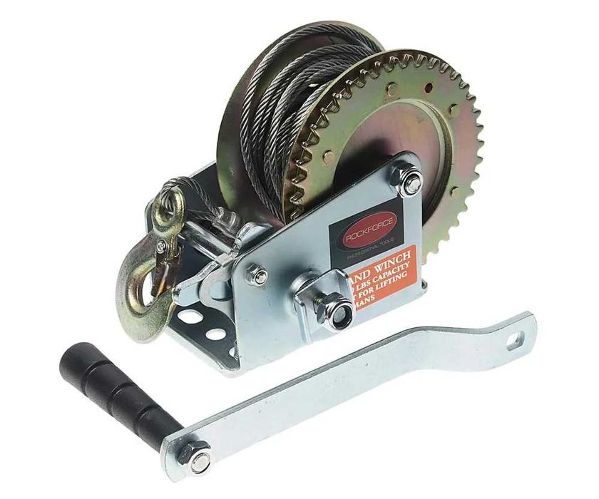 Барабанна лебідка GEAR WINCH (850 кг, 10 м, 5 мм) барабанная лебедка