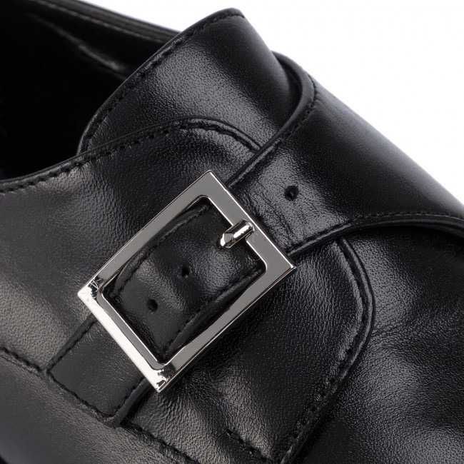 SAGAN Półbuty 3676 NOWE R. 38 Oxfordy Brogsy Czarne Skóra Naturalna