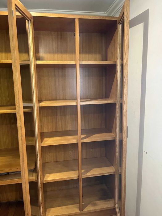 Secretária/estante/armário de madeira para escritório ou quarto