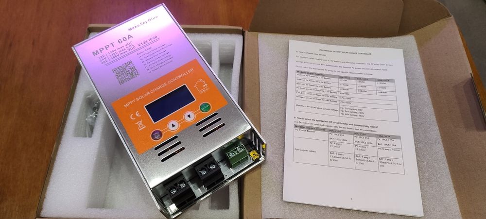 Wi-fi адаптер, cloud box к MPPT 60А Make Sky Blue V124 60A. МППТ контр