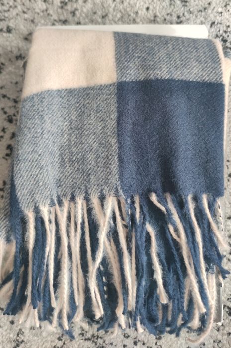 Унісекс шарф bruno bananie у велику клітинку.