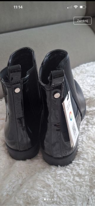 Nowe buty damskie jesienne jesien lakierowane 41 nowe botki