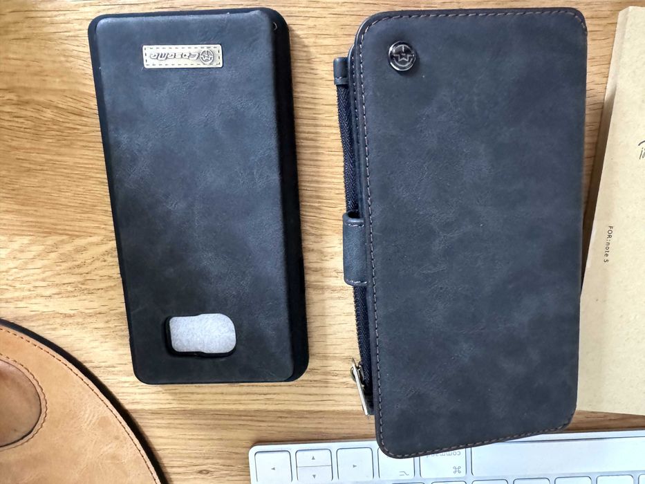 Pokrowiec Portfel CASEME do Galaxy Note 5 czarny SZKŁO