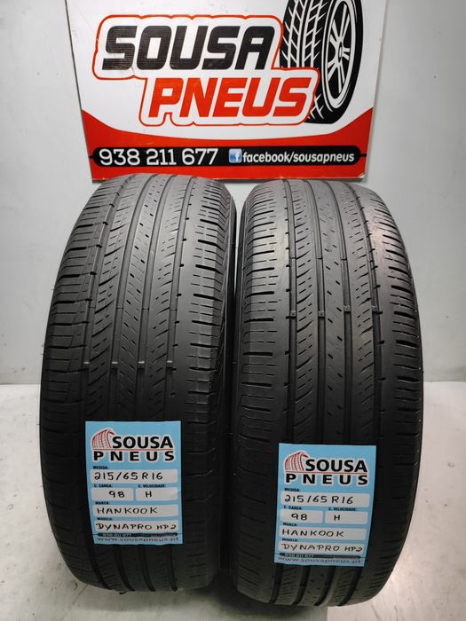 2 pneus semi novos Hankook 215/65R16 98H  Oferta dos Portes