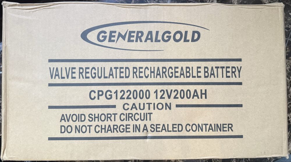 Гелевий акумулятор GeneralGold CPG 122000, GEL (12В/200А*ч)