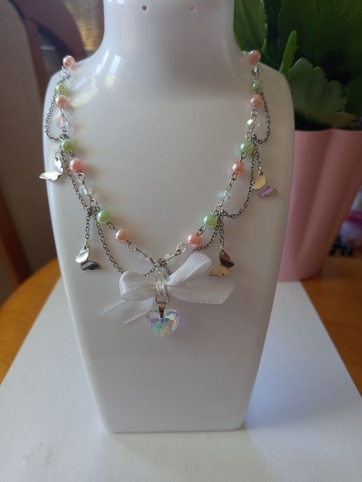 Naszyjnik z serduszkiem Swarovskiego handmade