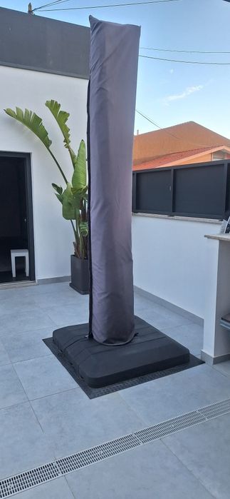 guarda sol 280x390 inox com luz