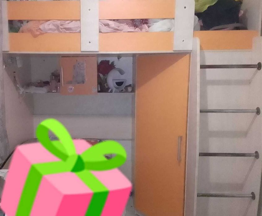 Ліжко горище з ортопедичним матрасом