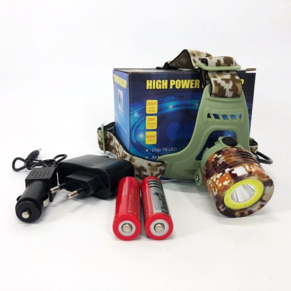 Ліхтар налобний CH-108-T6+COB(white+red), надпотужний ліхтар налобний