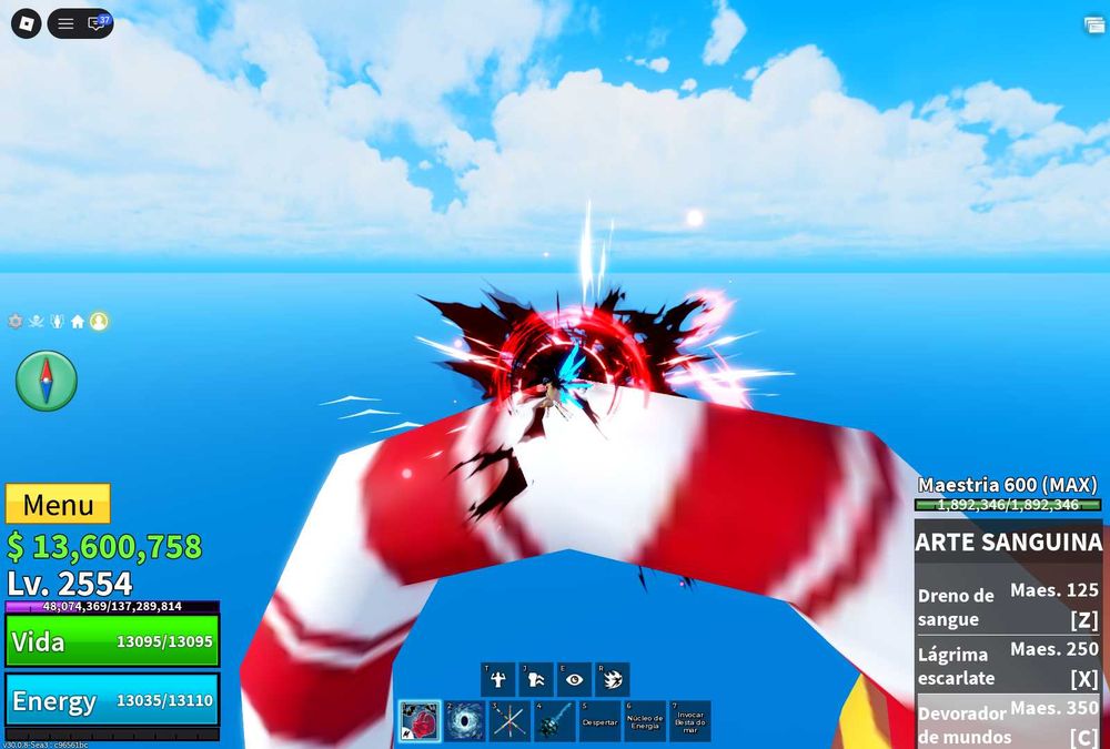 CONTA BLOX FRUITS HIGH-END | nível maximo (MAX) | 10.8M bounty | dark blade