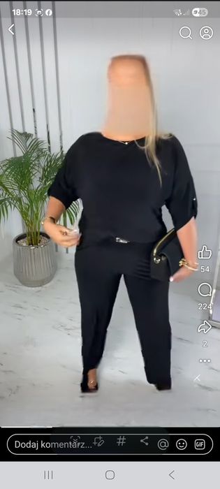 Kombinezon damski czekoladowy xl