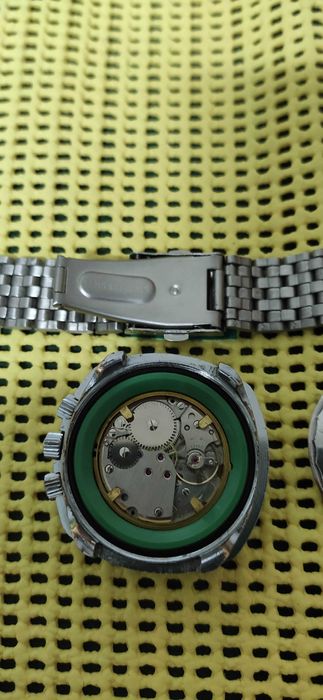 Relógio antigo MATY Besançon Submariner de corda manual 42mm
