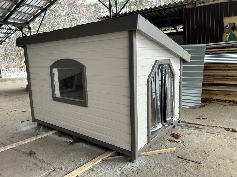 Велика утеплена собача буда для собак будка