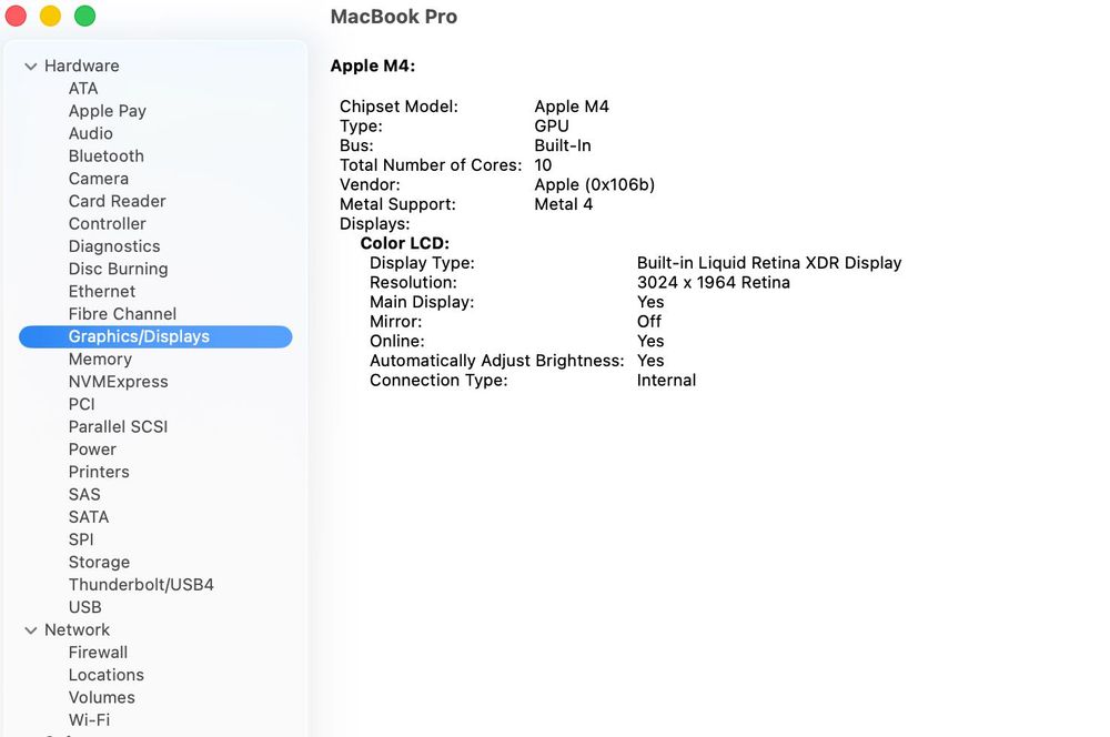 MacBook PRO 14 M4 10 CPU/ 10 GPU/ 16 RAM/ 512 Space MW2U3
