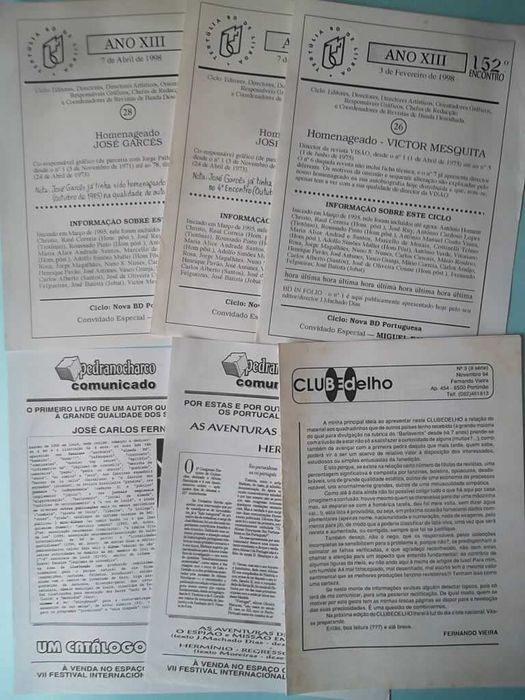 "CLUBEDELHO" & "PEDRANOCHARCO" - Newsletters de banda desenhada