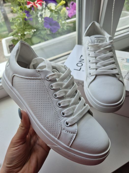 Білі Кросівки Лонза 38 24,5см кеди