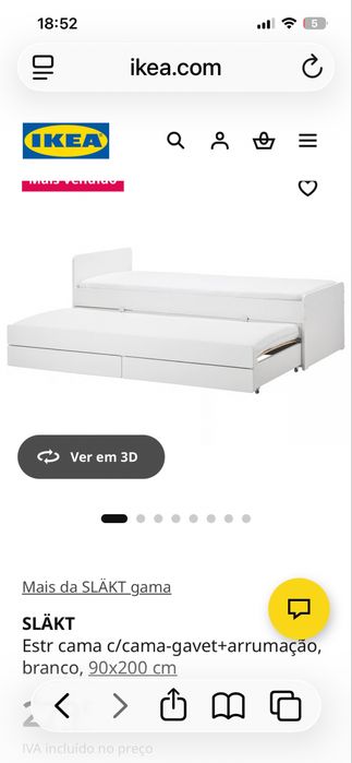 Bicama ikea com 1 colchao novo