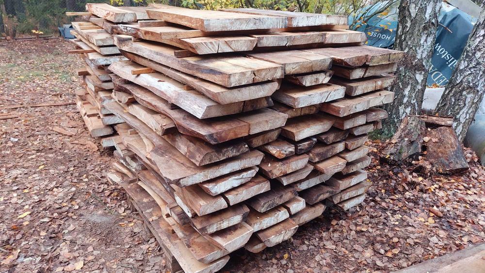 Dębina tarcica dębowa dł. 125  gr. 5  i 7 cm  sucha