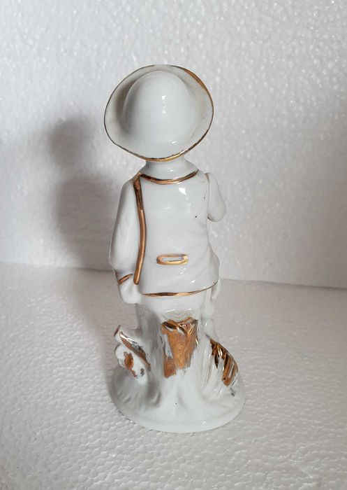 Bibelot de Porcelana - Fina Figura com banho de ouro - Made in Korea