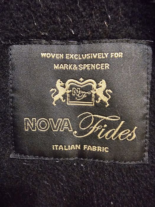 Чорне двобортне шерстяне пальто  M&S  розмір 3xl