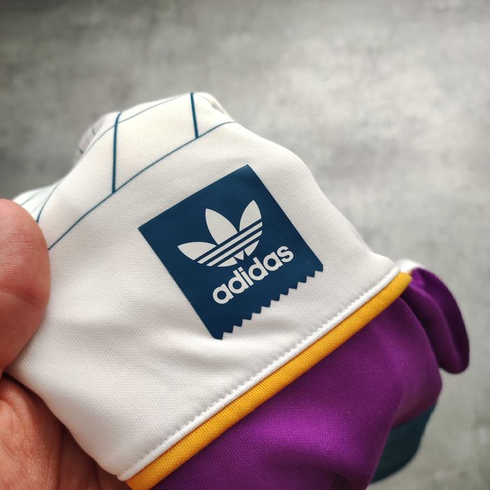 MĘSKA Lekka Bluzka PREMIUM w Stylu Retro Adidas Śliski Materiał Logo