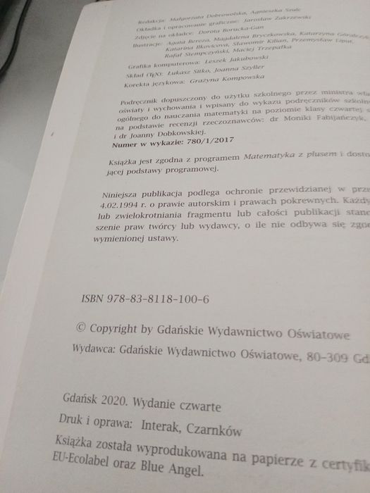 Podręcznik Matematyka z plusem 4