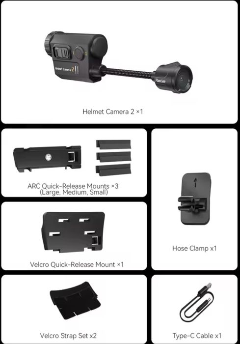 Новинка! Екшн камера RunCam Helmet Cam 2 на шолом тактичний