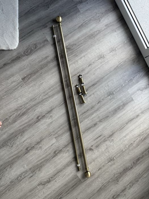 Varoes duplos Dourado Envelhecido