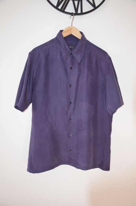 koszula męska fioletowa 100% Silk jedwab Next r. L
