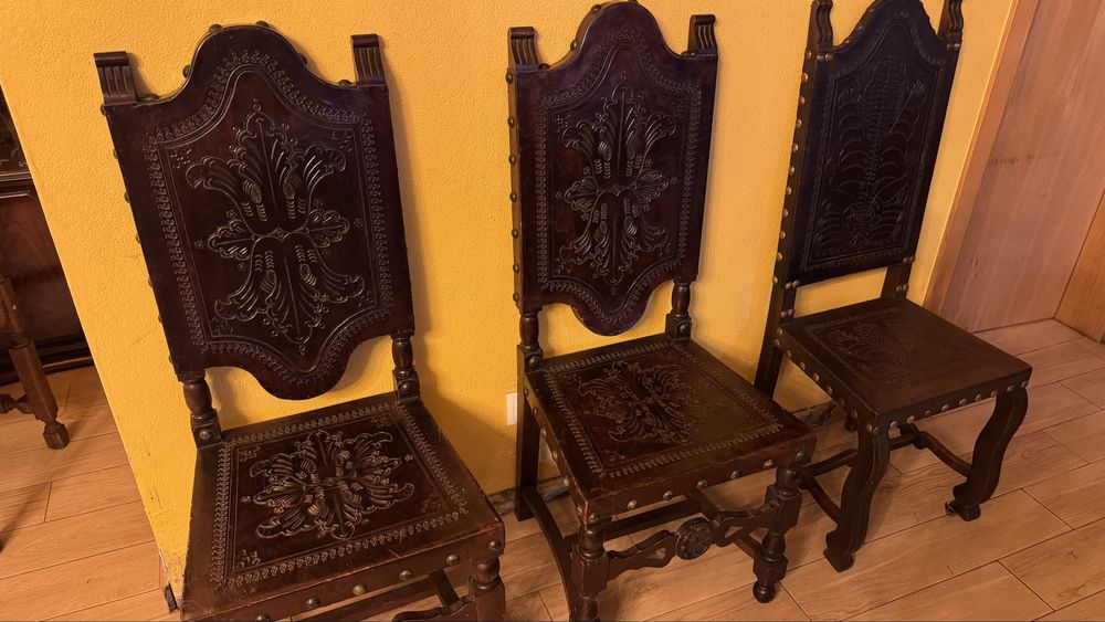 Cadeiras vintage 60 cadeiras em pele