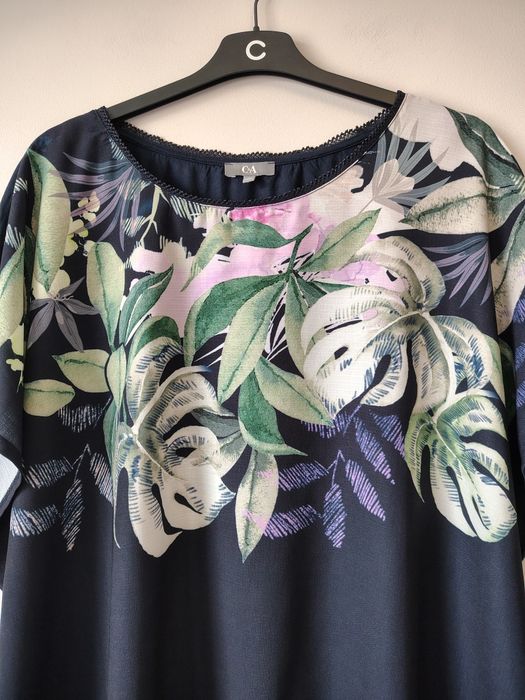 Elegancka bluzka,krótki rękaw,C&A,r.XXL