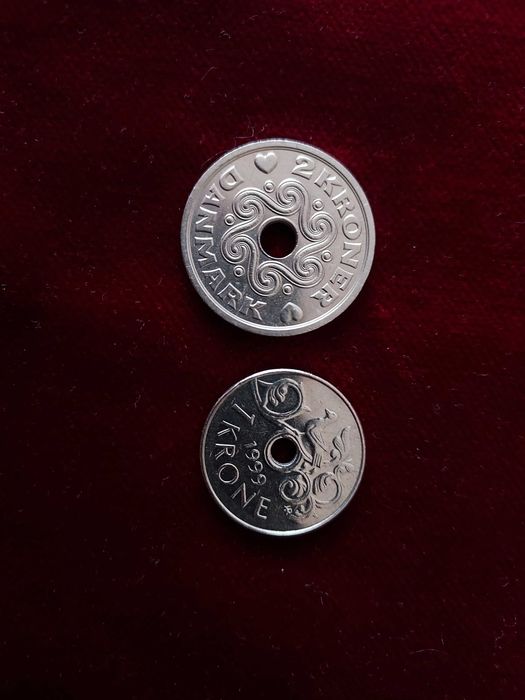 Moneta, 1 Krone, 2 Kroner