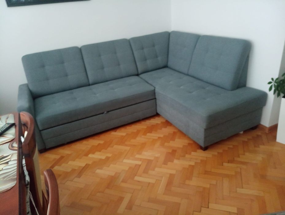 Kanapa rogowa szara
