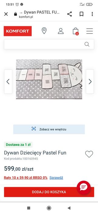 Dywan komfort 160/230 cm z króliczkiem