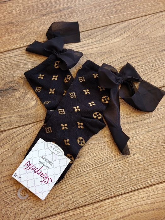 Skarpety czwenw wzory Lilu wstazki 37-40