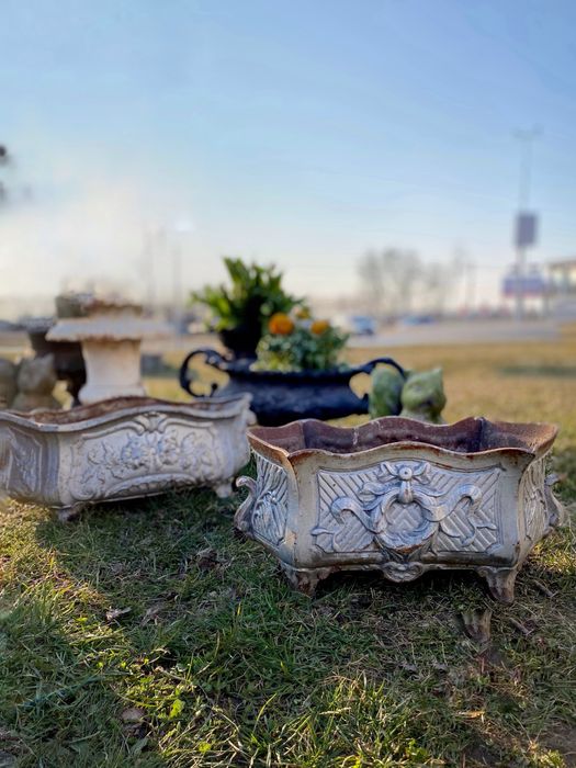 Francuskie Antyczne Zardiniery Donice Zeliwo XIX w