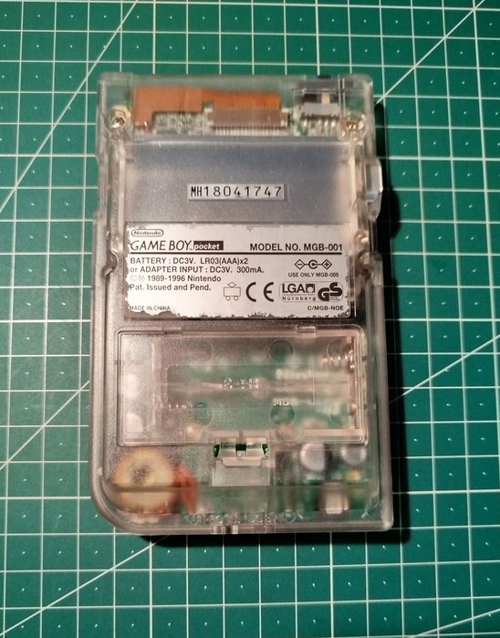 Game Boy pocket transparente ecrã IPS