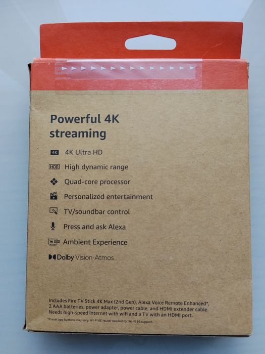 ТВ приставка  смарт стик Amazon Fire TV Stick 4K Max 2nd gen 16 Gb