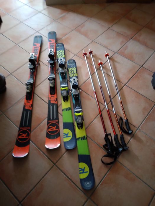 Skis rossignol com botas e batons incluídos incluídos