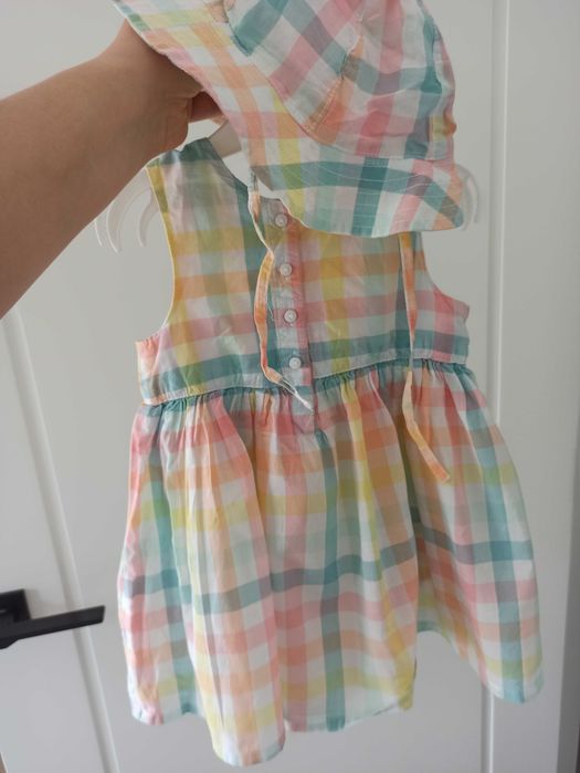 Komplet sukienka+ kapelusz H&M rozmiar 80/86 cm