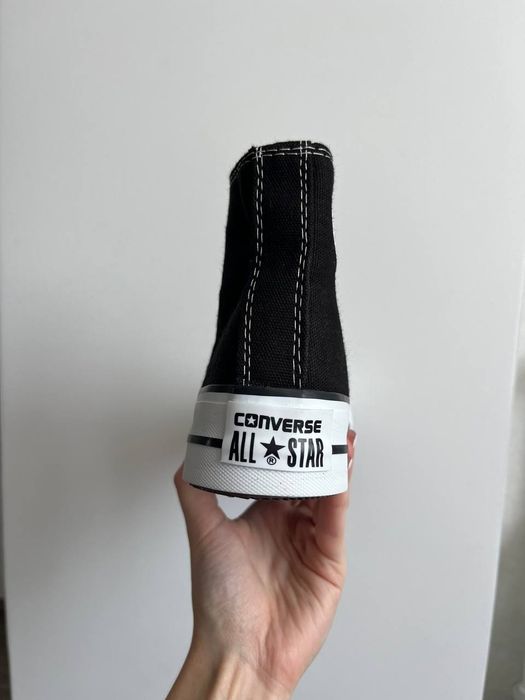 Уцінка! Converse black High sole/ Конверсы чёрные высокие