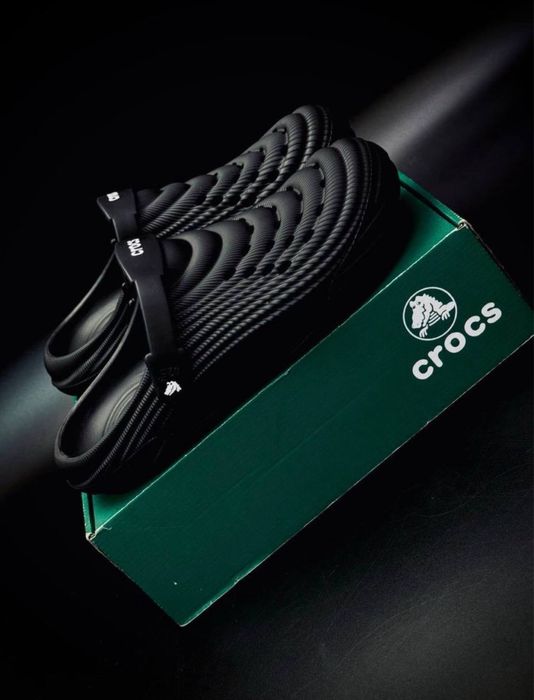 Мужские шлепанцы Crocs Black на любой вкус удобные мягкие кроксы черные
