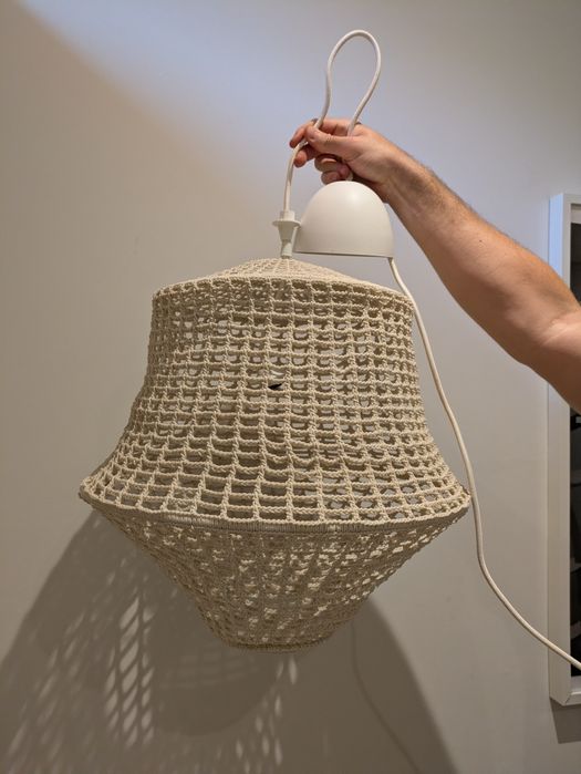 Candeeiro de teto IKEA macramé