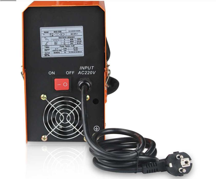 F646 Máquina soldar MIG-200 IGBT MIG MMA TIG soldagem sem gás