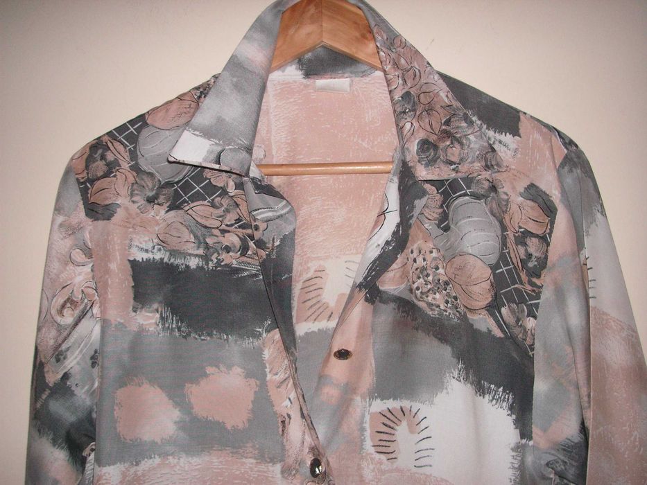 Camisa / Blusa Pure Jeans Caroche e Blusa Cinzento, Creme e Branco