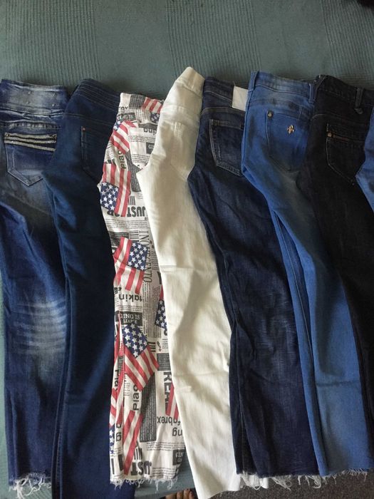 Damskie jeansy , spodnie , zestaw , S/36