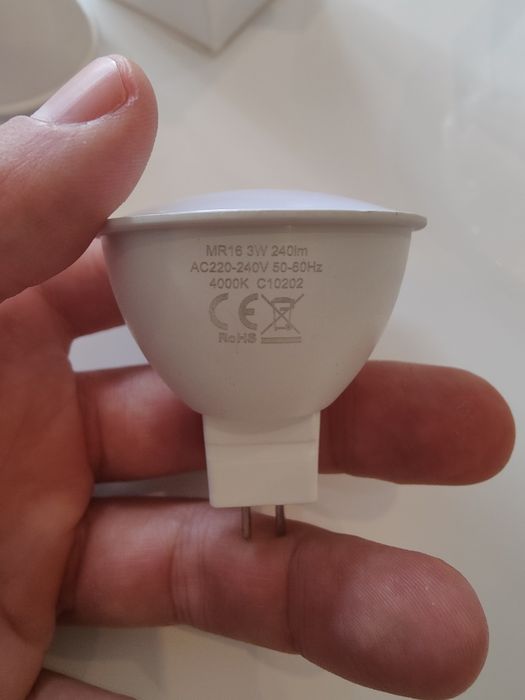 Pack 10 Lâmpadas LED GU5.3/MR16 220V 3W NOVAS
