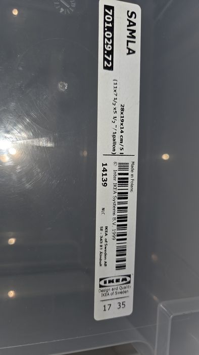 Samla Ikea, pojemnik z przykrywką przezroczysty