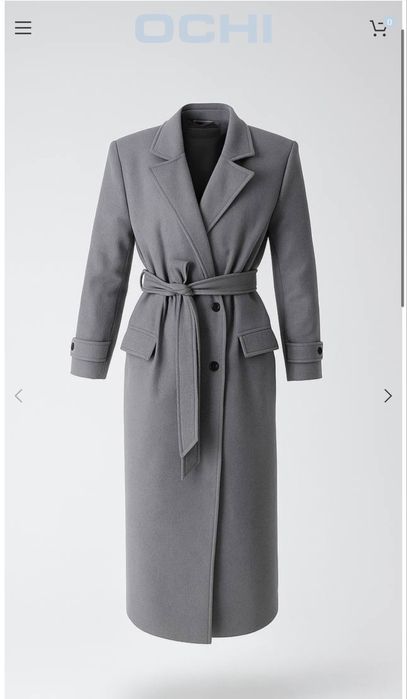 Сіре пальто бренду Ochi