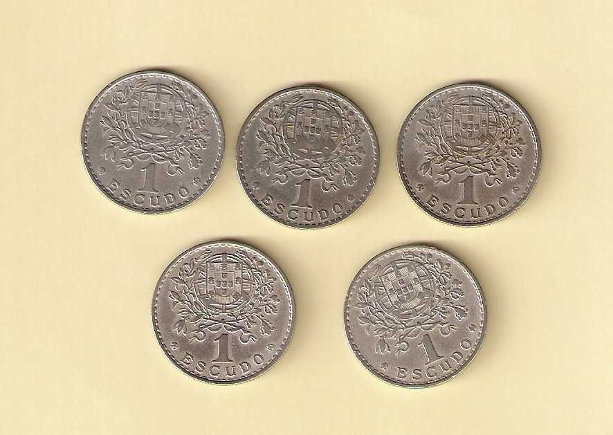 Moedas de 1 Escudos anos 50